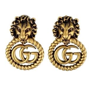 Gucci Lion Head Clip On Earrings